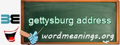 WordMeaning blackboard for gettysburg address